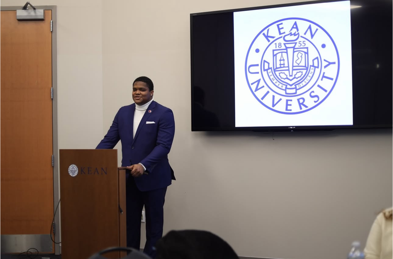 Speaking at a Kean University session
