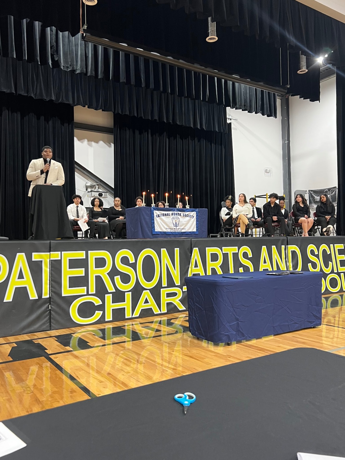 Delivering a keynote at a school honor society ceremony
